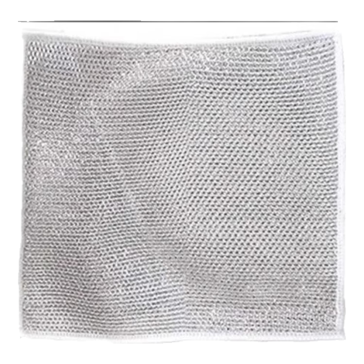 电煮锅小电锅电饭锅专用配套钢丝抹布厨房刷锅清洁布替代钢丝球双面加厚银丝厨房抹布刷锅耐磨 钢丝抹布3条