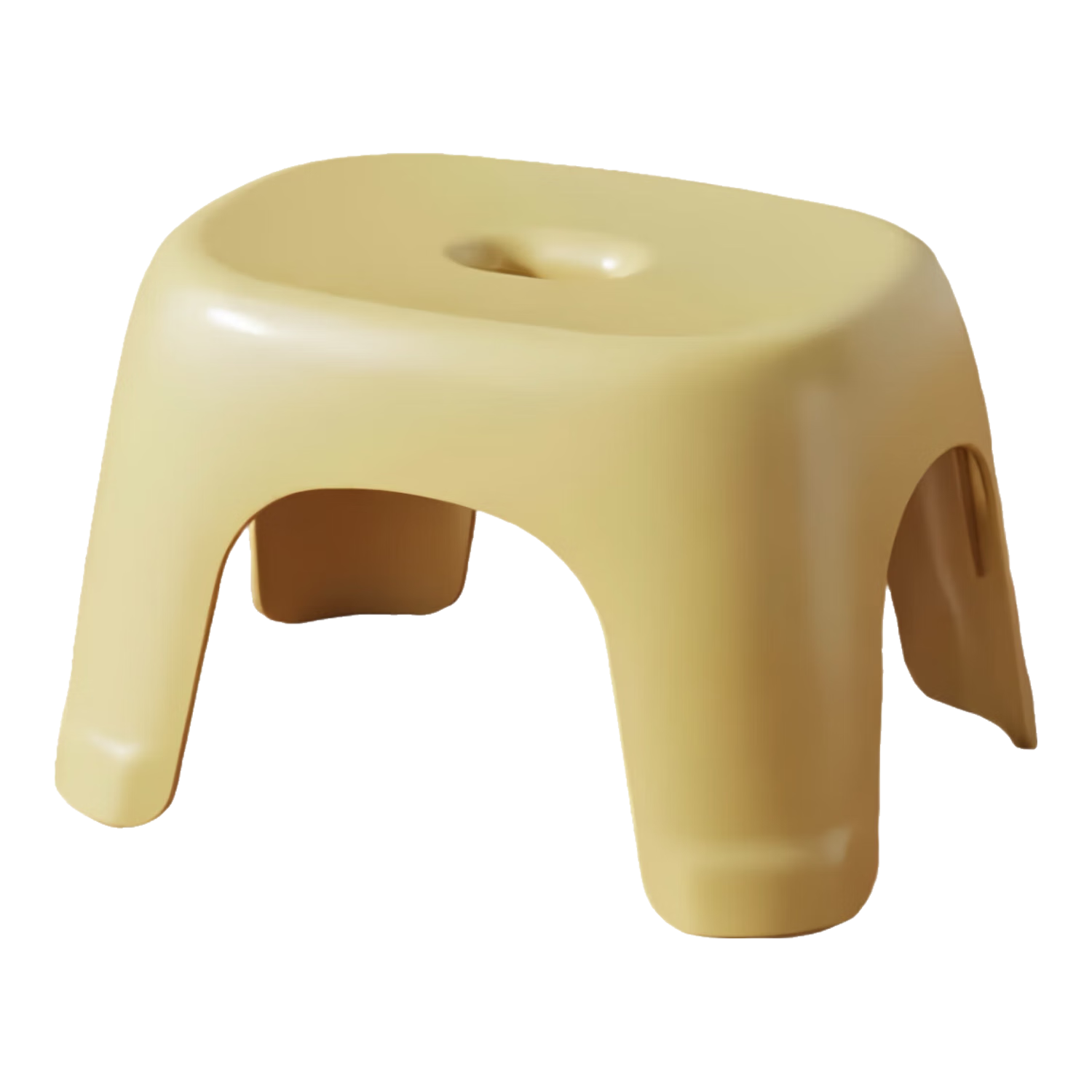 【热销爆款】新款加厚奶油风家用小凳子塑料凳可叠放耐用儿童凳 柠檬黄1个+樱花粉1个