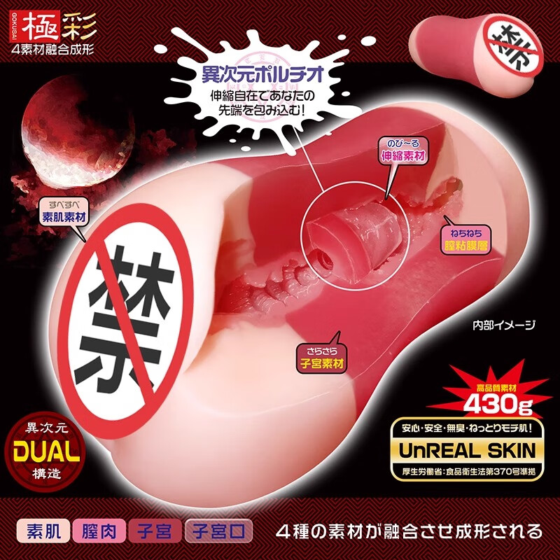 Magic eyes极彩子宫2代飞机杯男用名器倒模真实阴道自慰玩具情趣圣杯性用品 极彩子宫2代430g双入子宫+基础套餐