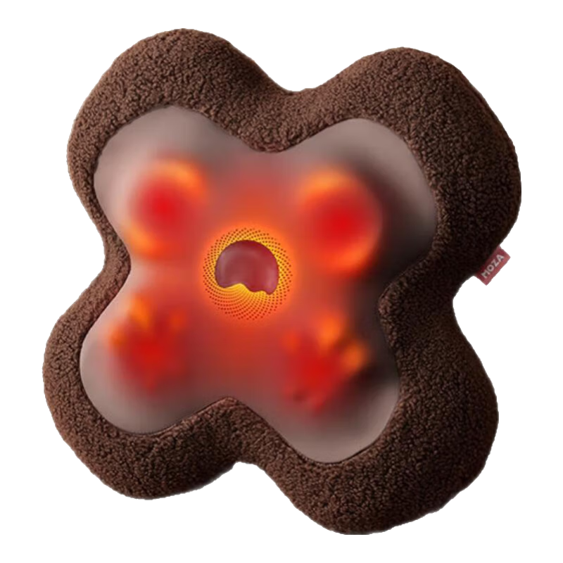 MOZA腰部按摩器肩颈腰背腰椎盘突出劳损腰部靠垫热敷按摩器全自动揉捏全身送爸妈送长辈实用礼物 【羊羔绒】BACK X
