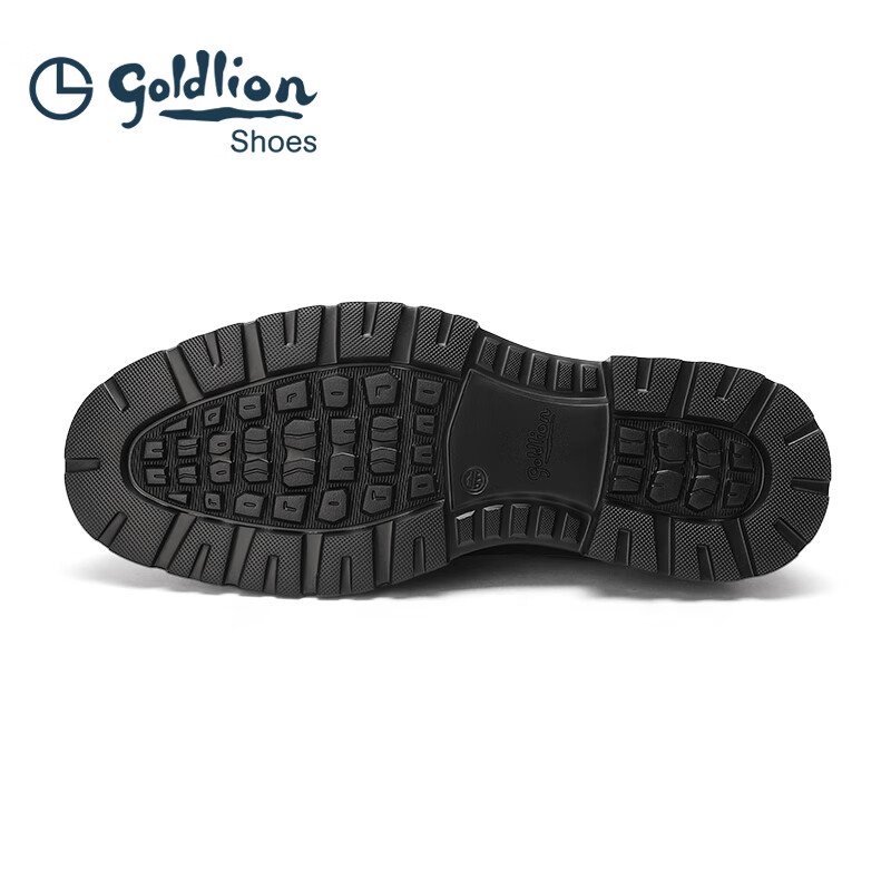 金利来（Goldlion）男鞋25年秋季新品商务正装皮鞋男英伦风德比鞋男士皮鞋 黑色 37