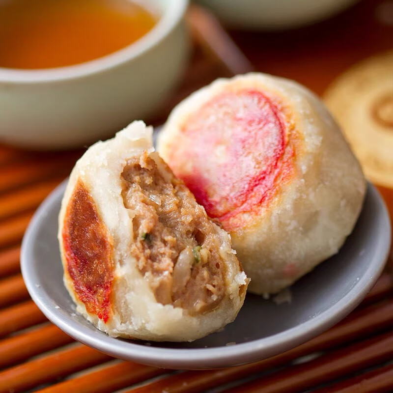 沈大成上海沈大成蘇式鮮肉月餅盒裝現(xiàn)烤現(xiàn)發(fā)新鮮順豐中秋點(diǎn)心糕點(diǎn) 鮮肉月餅6個(gè)/盒