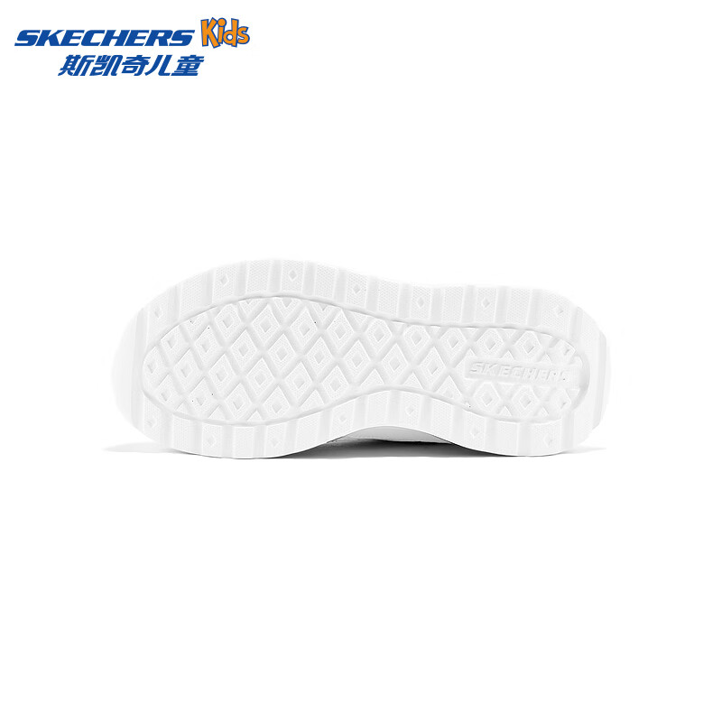 Skechers斯凯奇儿童运动鞋校园跑步鞋男童鞋经典百搭休闲小白鞋405681L 男童/白色/WHT 32 (偏小,建议选大一码)
