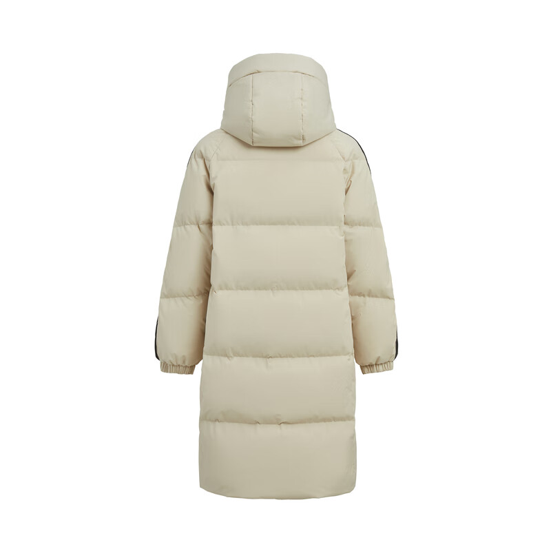 雪中飞【商场同款】女士长款运动羽绒服休闲时尚百搭连帽立领款防风御寒 浅栗色|7619 S /160/84A
