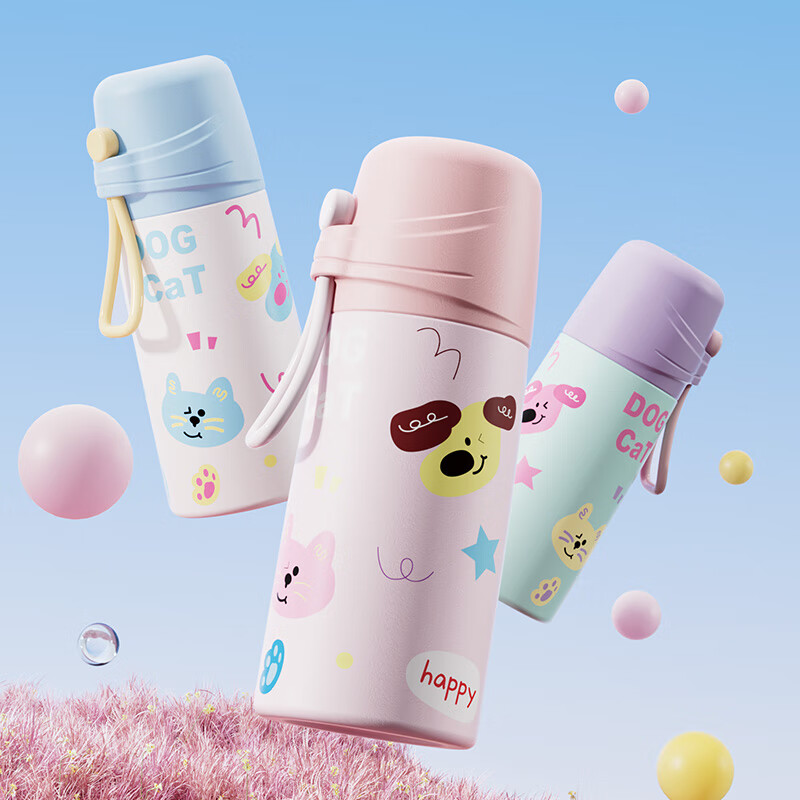 Ľܰ��moosen�����±���Ů������ֵˮ��316L�����˫����Я���ر��� 380ml-��ɫͼ���316L����֡�