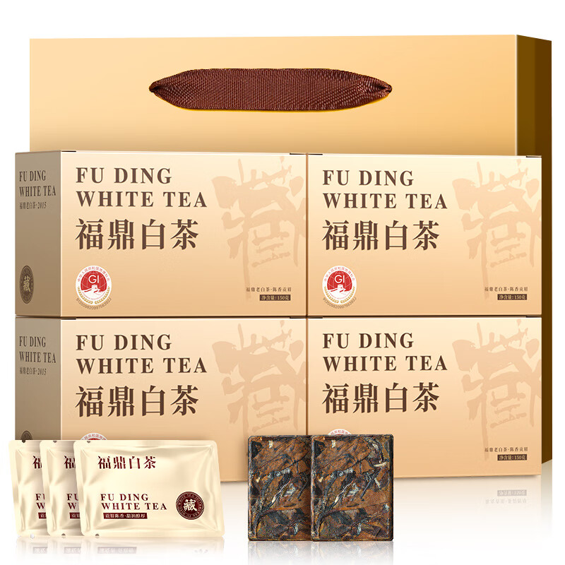 七春 白茶福鼎 老白茶贡眉小饼茶600g茶叶礼盒可加陈皮口粮年货节送礼