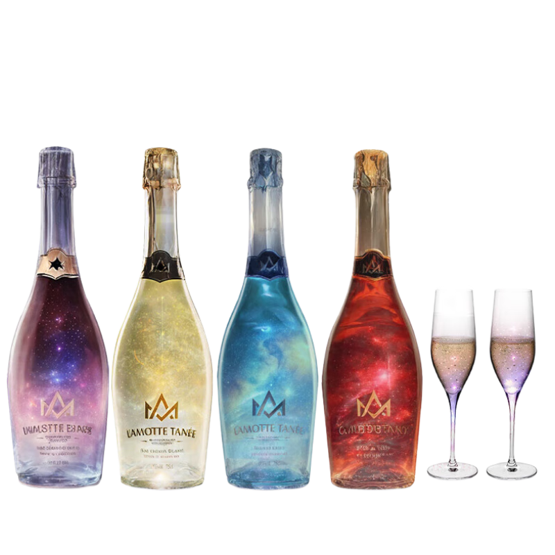 拉蒙塔尼星空酒無(wú)醇無(wú)酒精葡萄汁香檳瓶型紅白葡萄起泡酒0度氣泡酒750ml*4
