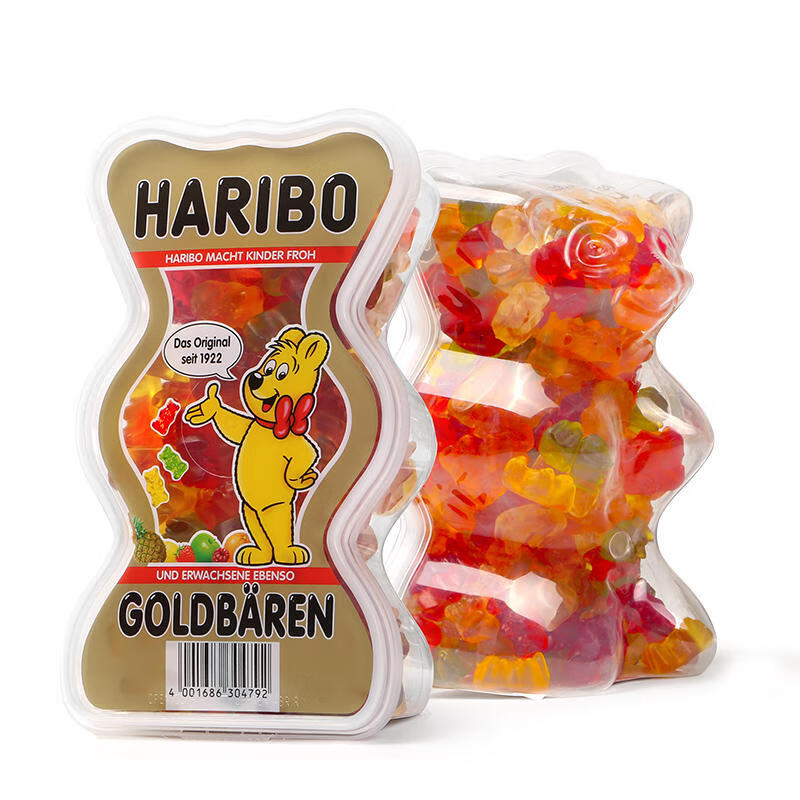 哈瑞宝（Haribo）德國进口哈瑞宝金熊软糖缤纷礼盒450g混合水果味橡皮糖儿童糖果 金熊礼盒装450g