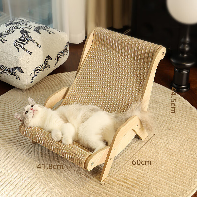 梵都寵舍劍麻貓抓板耐磨不掉屑特大號貓爪板貓窩一體防貓抓沙發(fā)保耐抓墊 【特大號】沙發(fā)劍麻躺椅 （30斤)