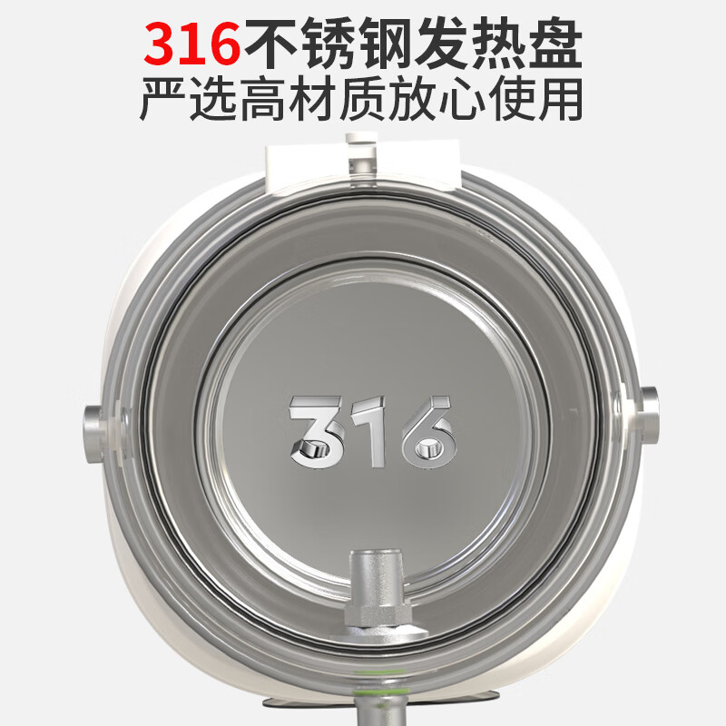 利仁（Liven）烧水壶全玻璃全自动养生壶0金属0硅胶0塑料0拼接壶身柔声炖煮电热水壶煮茶壶花茶壶多功能电水壶 【 2.8L 大容量】316L加热盘+24H预约