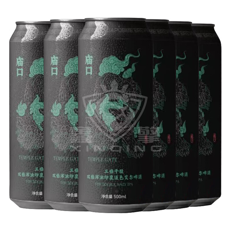 沙坡尾角头双倍干投浑浊IPA精酿啤酒庙口三倍干投艋舺帝国浑浊IPA 庙口三倍干投浑浊IPA 500mL 6罐