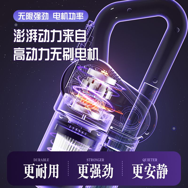 小米石吸尘器家用手持吸尘除螨一体机无线新款多功能便携式家用车载超强吸力干湿两用除尘吸拖一体机 星暮灰【吸拖一体 无线三合一】