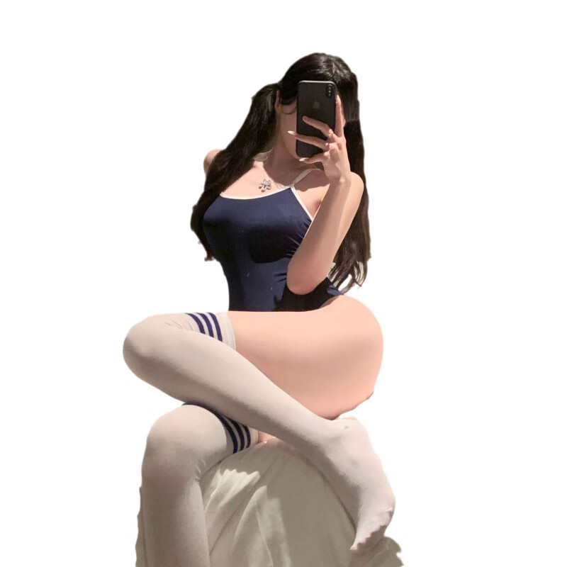 情趣内衣死库水纯欲性感吊带日系免脱 图片色+【白蓝学生袜】 均码