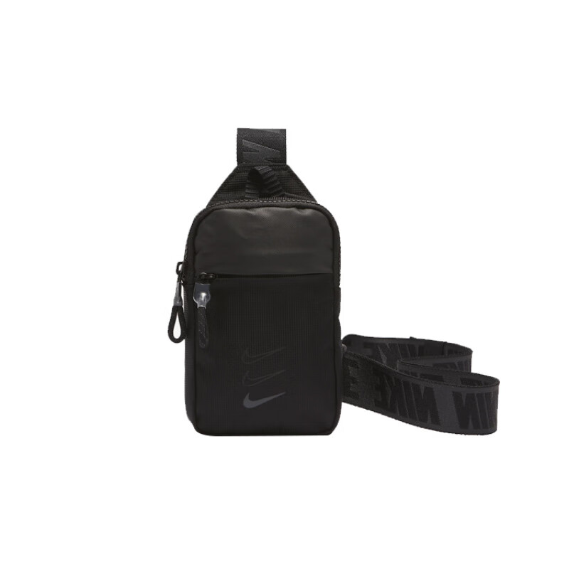 耐克（NIKE）时尚休闲运动尼龙手机包单肩斜挎包腰包胸包小号男女同款黑色 黑色