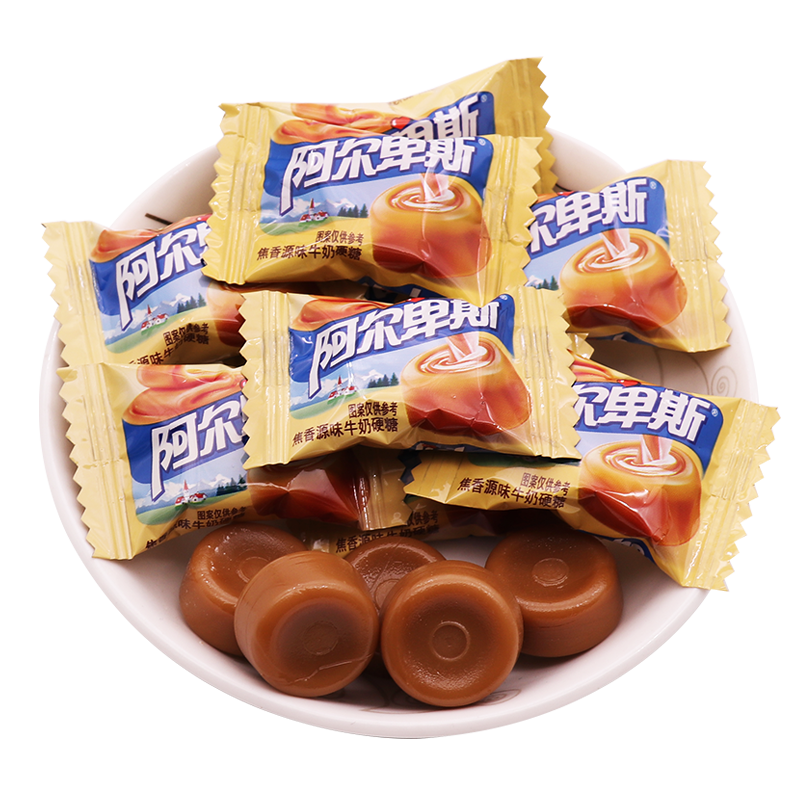 阿尔卑斯(alpenliebe) 牛奶味硬糖2500g 原味硬糖5斤