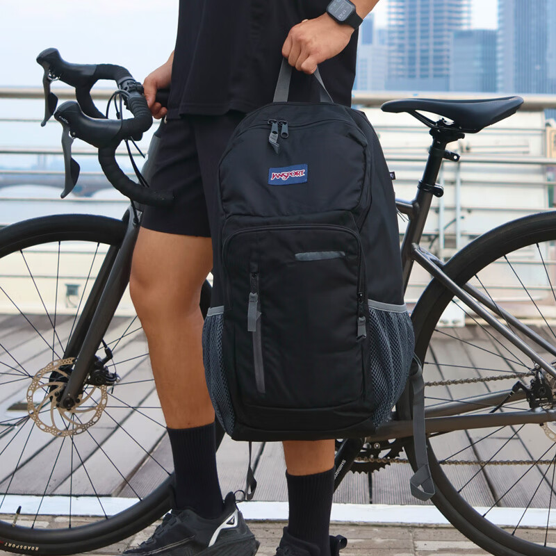 JANSPORT杰斯伯双肩包男女户外旅行运动登山背【下单前请认真看瑕疵说明】 2T3F3D6 黑色（全新/无暇）