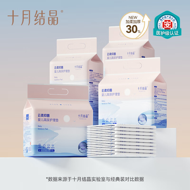 十月结晶新生婴儿隔尿垫一次性防水透气宝宝护理床垫保护垫大尺寸 【铂金装】M码52片