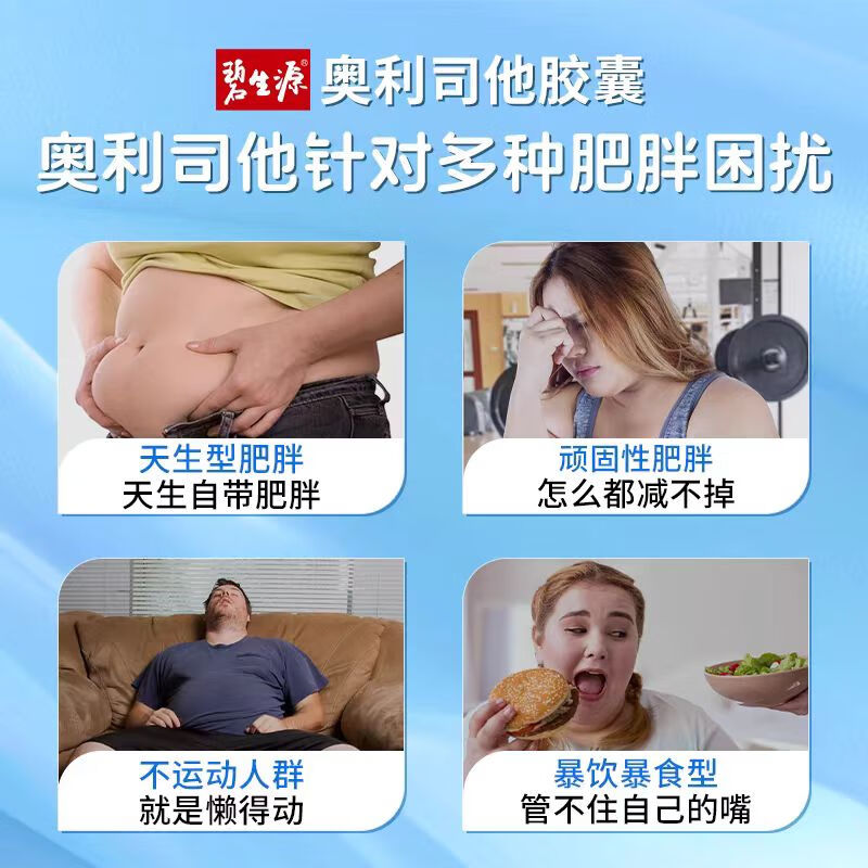 碧生源 奥利司他胶囊0.12g*25粒 减脂减重 减肥药正品国药准字 排油减肥瘦身 治疗肥胖 【新客优选】2盒共50粒