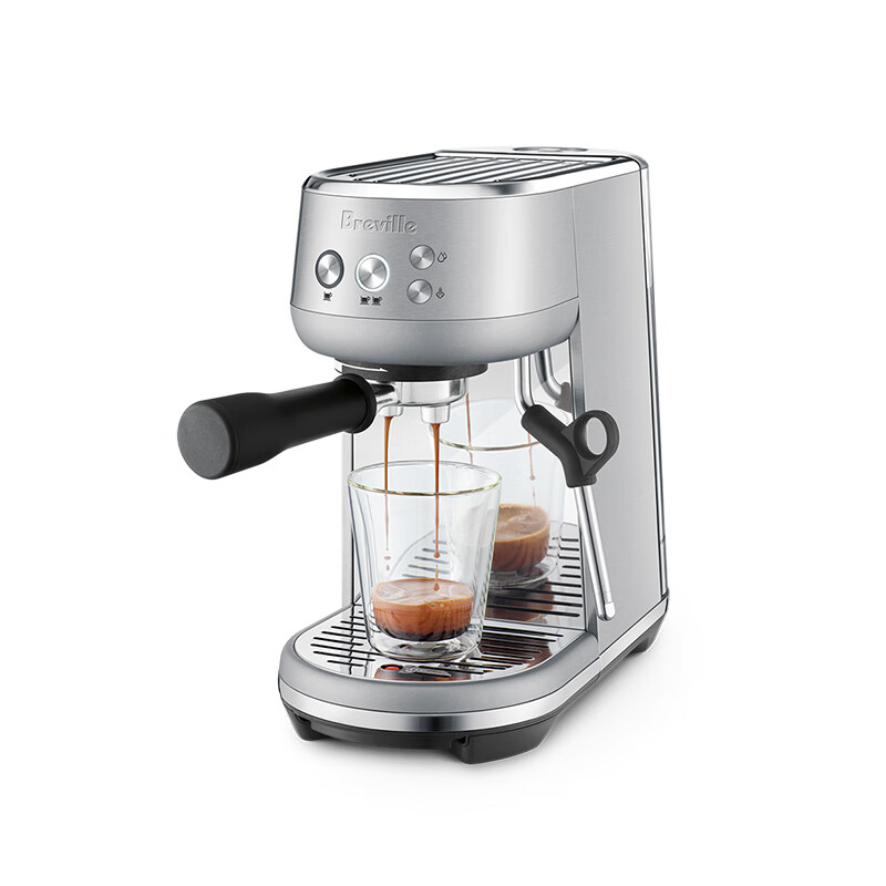 鉑富（Breville）【官方直銷】 鉑富BES450半自動咖啡機 小型意式家用咖啡機可打奶泡 鍛光銀
