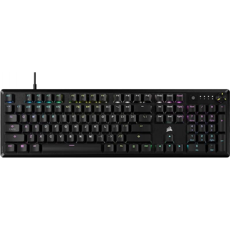 美商海盜船（USCORSAIR）【日本直郵 日本發(fā)貨】游戲鍵盤 機械鍵盤 日語布局 RGB照明 低延遲 電競家用辦公 K70 CORE【紅軸有線黑色】 RGB