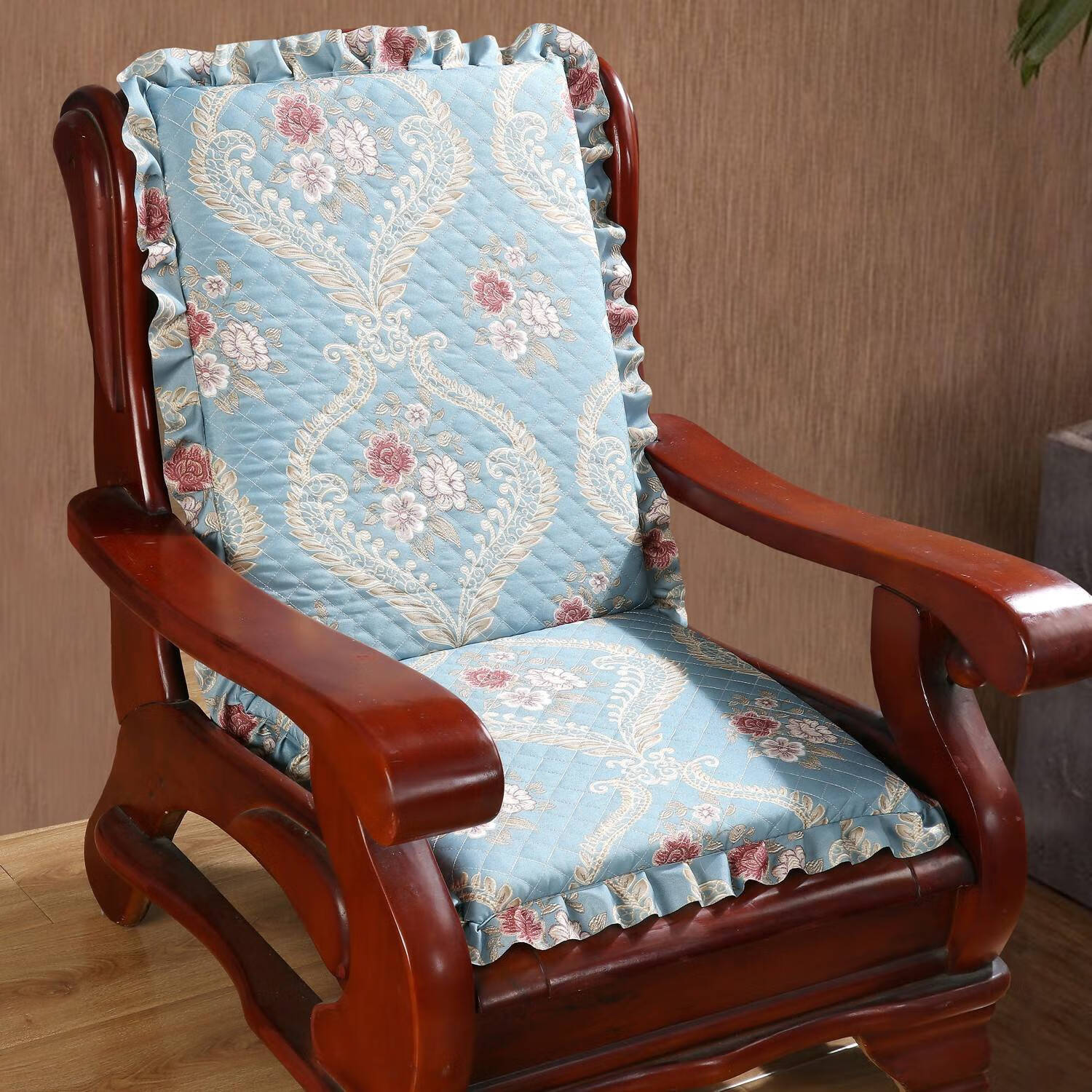 裳淇木头沙发垫带靠背连体沙发套加厚单人座实木沙发垫带靠背一体防滑