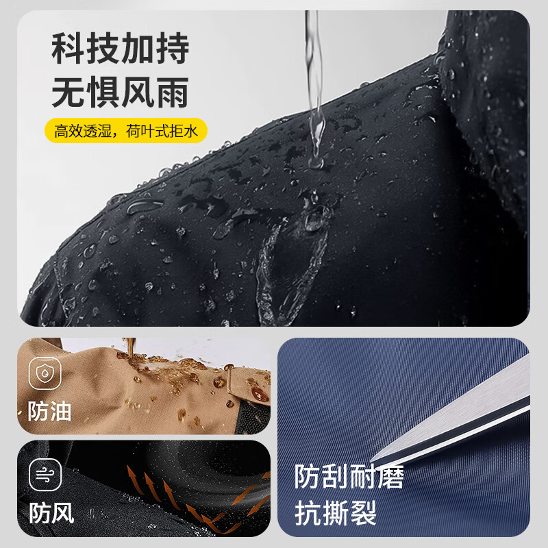 月洛婵汽修工作服定制外套立领夹克秋冬企业团体服耐脏防水工装冲锋衣男 A款经典爆款-透气网内衬-黑色 XL