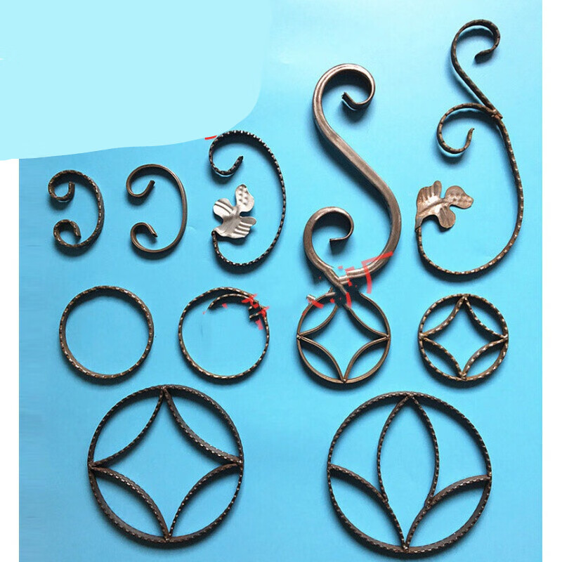 xmsj铁艺大门配件大全铁花护栏杆围栏铁艺花配件铁圆圈圈圆环焊接件