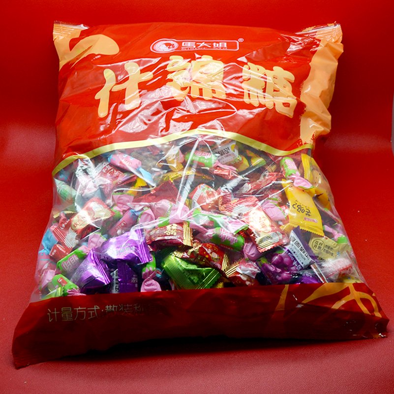 马大姐什锦糖果果味硬糖水果糖多口味500克结婚婚庆喜糖儿童软糖 马