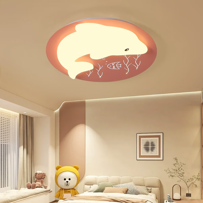 宏光照明現(xiàn)代簡約客廳大燈吊燈時(shí)尚臥室餐廳燈LED特惠燈具 W-88163/粉海豚