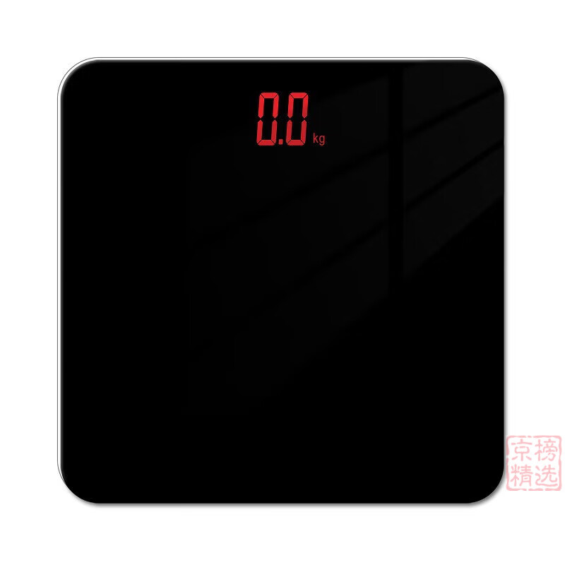 花潮oppel人體秤體重秤電子秤鋼化機械秤酒店客房全包底高精度 黑色 302*302mm全包底