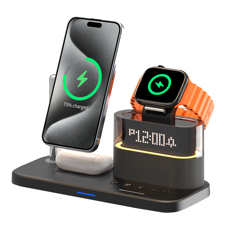 aresh���߳��������һ�๦������ƻ��17/16/15����MagSafe����apple watch S11�ֱ�֧��iphone12ProMax ��ɫ��QI2��֤+ʱ��+����+ҹ�ơ�����ͷ��װ 238Ԫ