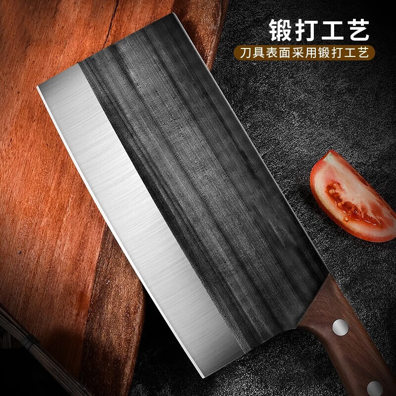 手工锻打斩切两用刀家用切肉切菜刀剁鸡鸭鹅鱼骨头刀商用锋利开刃 【带环扣】2.5mm斩切刀