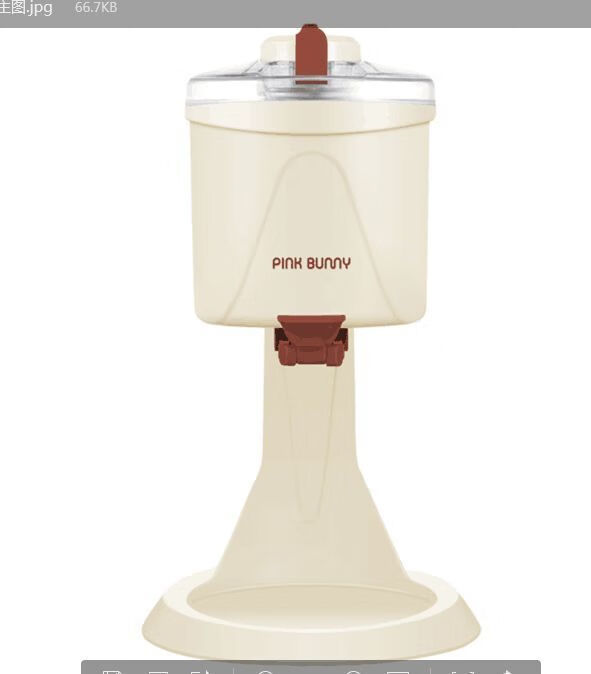 班尼兔（Pink Bunny）班尼兔兒童冰淇淋機全自動(dòng)家用迷你冰淇淋機 咖啡色