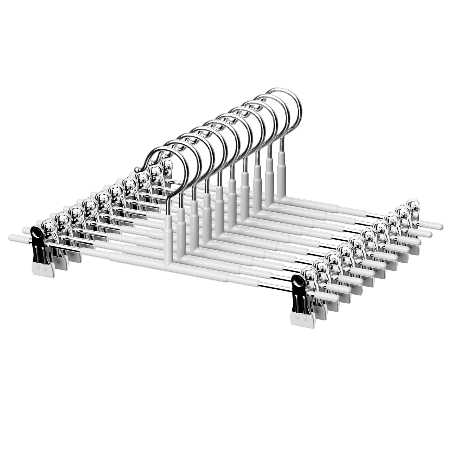 佳帮手裤夹家用挂裤子专用裤架衣架无痕不锈钢裤夹子晒内衣裙夹10只装