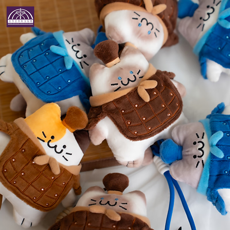 秦始皇兵马俑博物馆正品朕的毛绒兵猫俑三花挂件西安旅游纪念品伴手礼物钥匙扣万物喵 朕的毛绒-兵猫俑【暹罗】