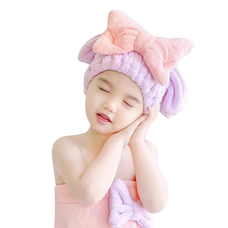 洁比世儿童干发帽速干超强吸水头发头巾毛巾包头巾宝宝浴帽干发巾
