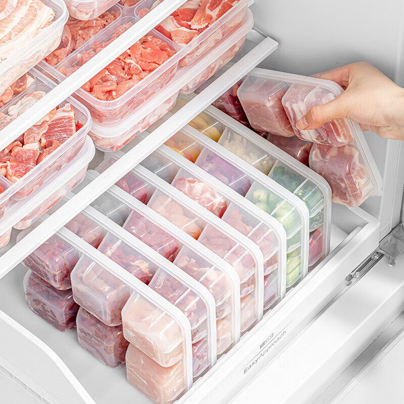家の物语（KATEI STORY）日本冷冻分装盒保鲜盒食品级分格冷冻盒冰箱收纳盒专用冻肉分装盒
