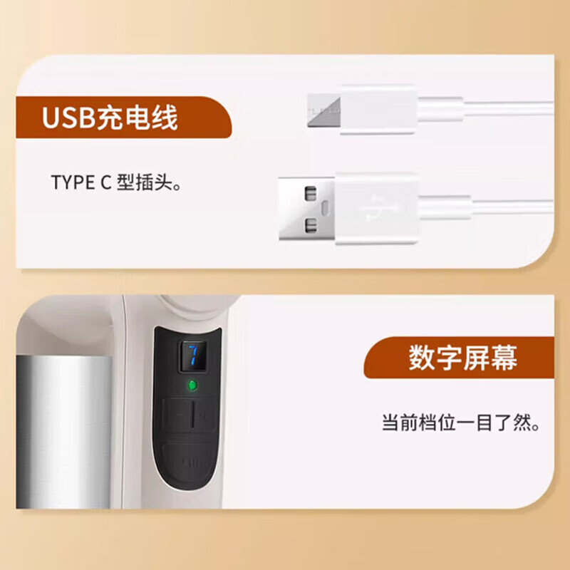 高比克（UKOEO）高比克U5无线电动打蛋器家用小型搅拌器自动蛋清奶油打发器打泡器打蛋机蛋糕奶泡咖啡料理机搅拌棒 【带收纳底座】 白色