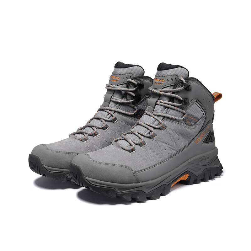 探路者(TOREAD)登山鞋女2024春秋新款戶(hù)外運動(dòng)輕量防滑耐磨中幫徒步鞋男 淺中灰中灰-男 不加絨 39