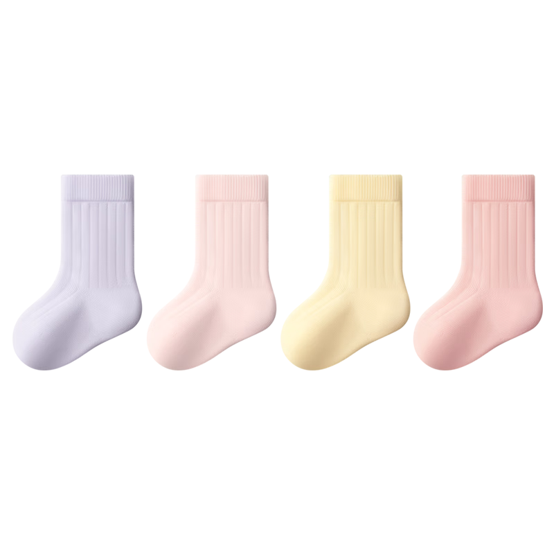 贝比婴儿袜子春秋季100%纯棉袜新生儿童秋季中筒袜无骨不勒女宝宝袜 17.5元(需领券)