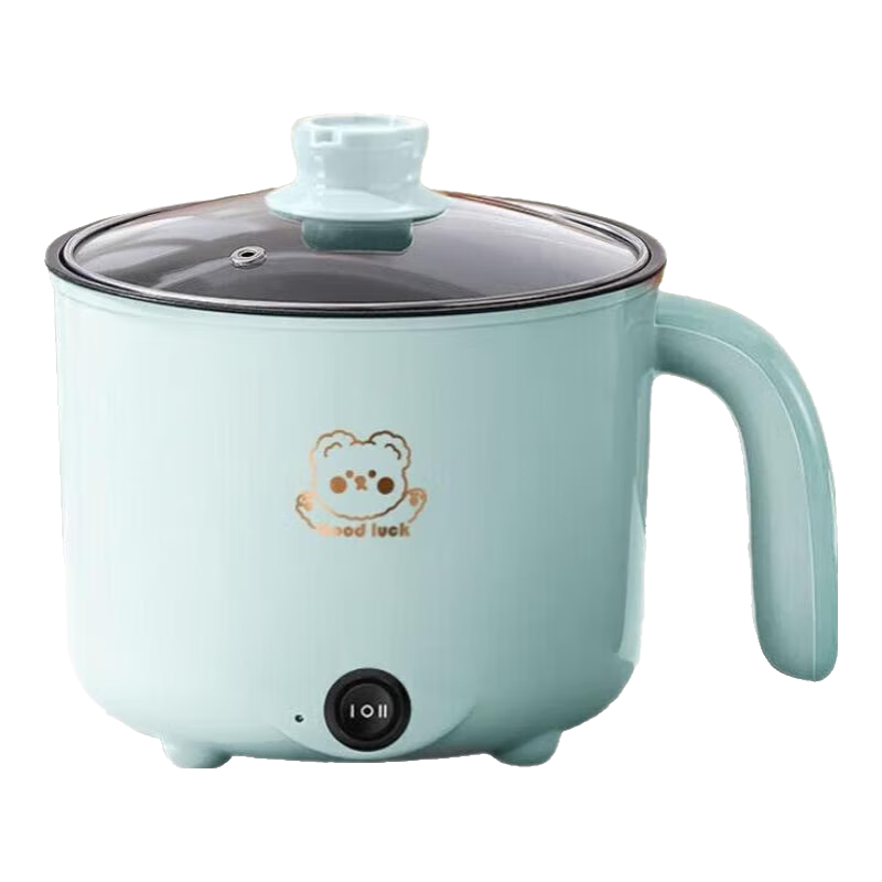 全自动蒸煮一体小电煮锅宿舍学生锅家用电炒锅电饭煲电热火锅 不沾双层（钢格）