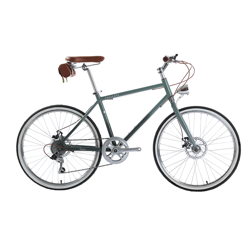 菲利普（PHILLIPS）Benjamin系列公路自行車(chē)女男式成人變速超輕平把城市代步城市單車(chē) 「　枷　　鎖　」直　把 7速 24英寸 7  速/免安裝版