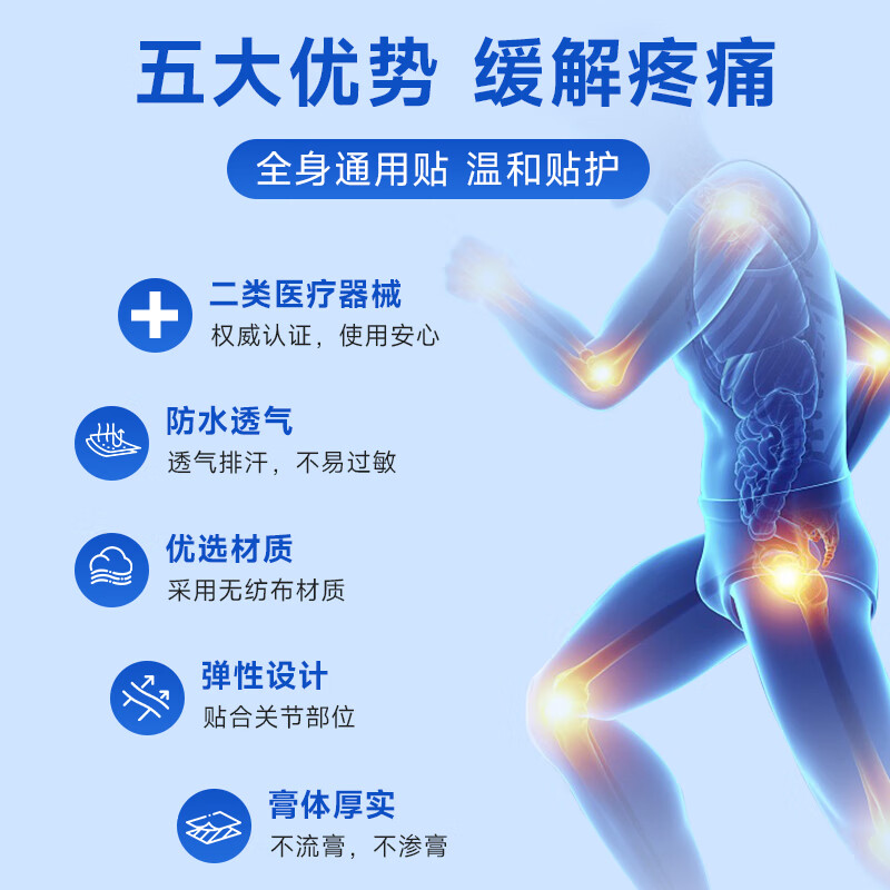 苗德堂远红外活血止痛贴膏颈椎肩周炎关节炎腰间盘突出颈椎病疼痛贴膏 十盒（80贴）