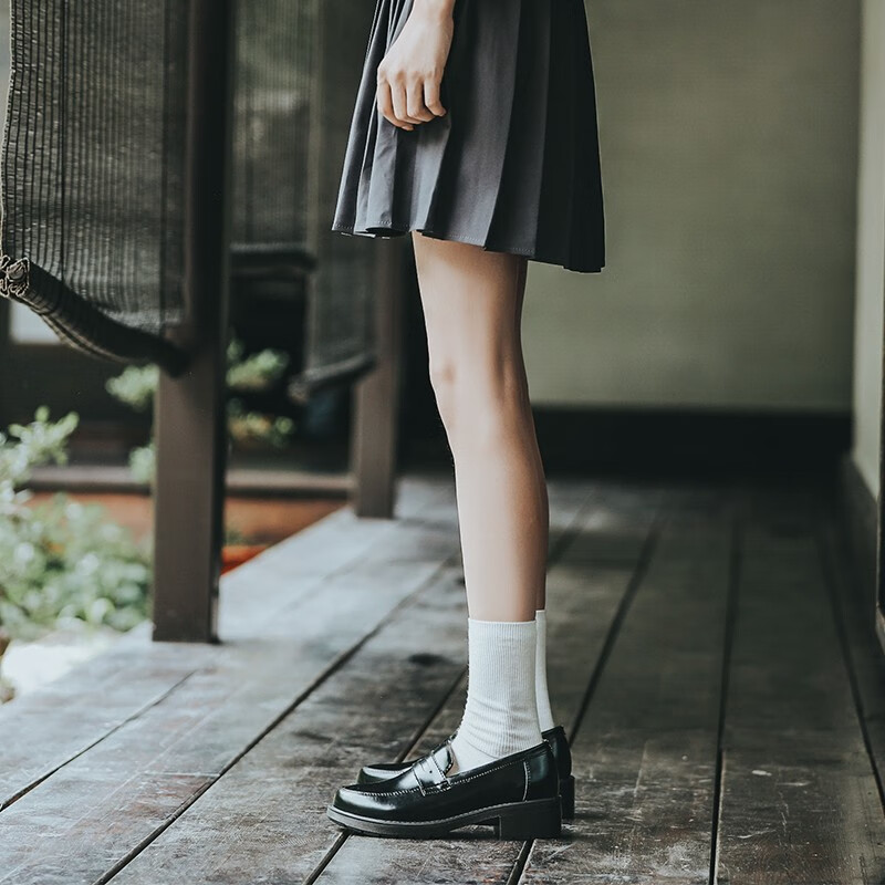 回力四季【厂牌】粗跟厚底乐福单鞋女春秋棕色英伦风一脚蹬通勤小 棕色 40 公主请下单现货秒发赠运费险