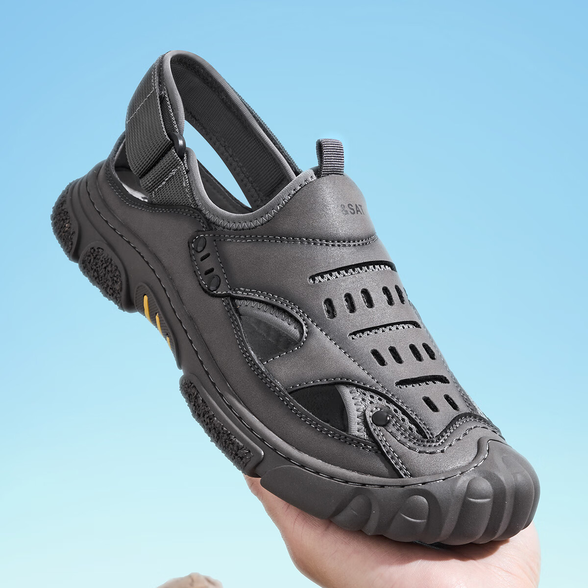 星期六男鞋时尚百搭包头鞋运动户外沙滩鞋男休闲舒适凉鞋男