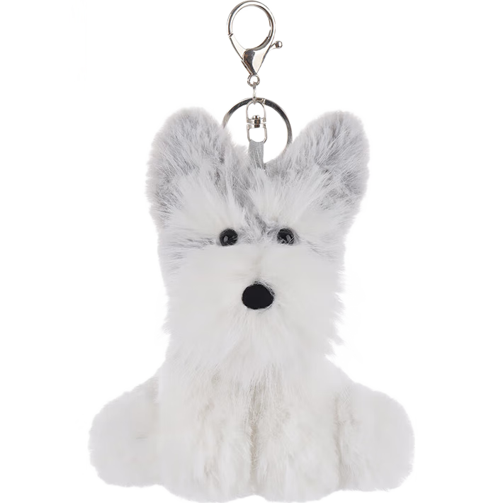 Apricot Lamb雪納瑞鑰匙扣書(shū)包公仔掛件女生玩偶毛絨小狗包包掛飾 溫順雪納瑞鑰匙扣 12厘米