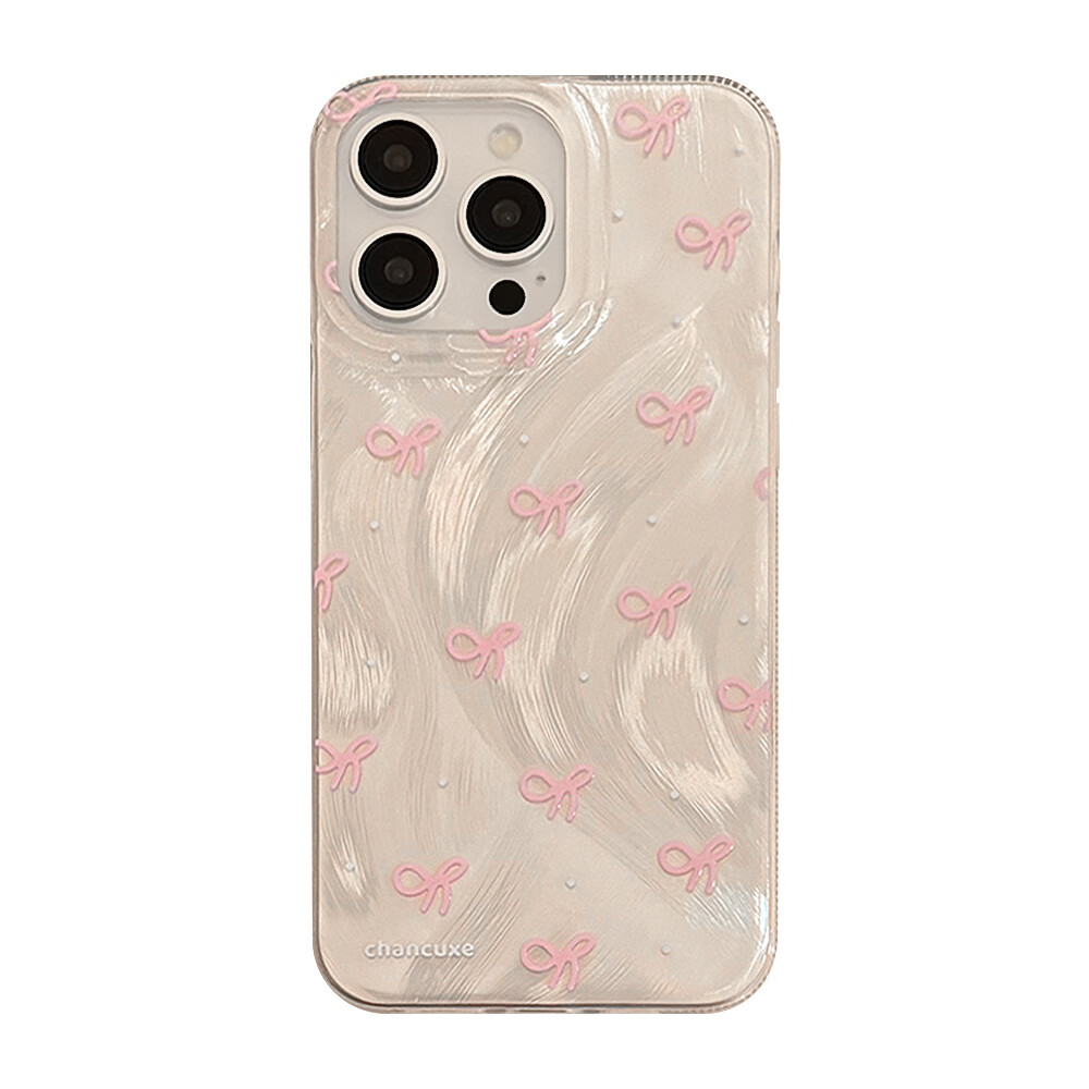 【优选】粉色蝴蝶结适用苹果15手机壳iphone13promax防摔12硬14少 1个银色小白点黑结【光油】 11pro