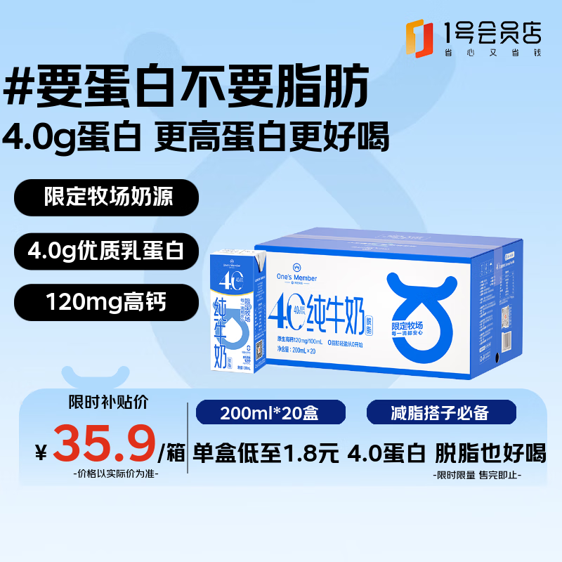 1�Ż�Ա�� ��֬��ţ�� ����ש ��ţ�� 3.6g�鵰�� 20ƿ