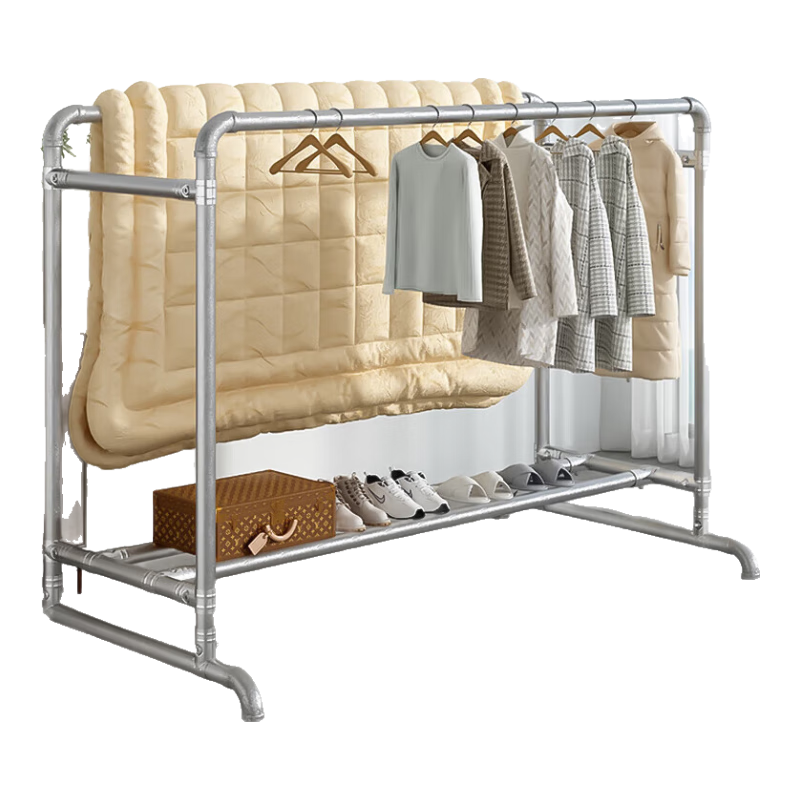 宝优妮晾衣架落地室内外家用阳台卧室户外加粗镀锌管凉衣杆晒被子25mm645.84元拍3件(合215.28元/件)