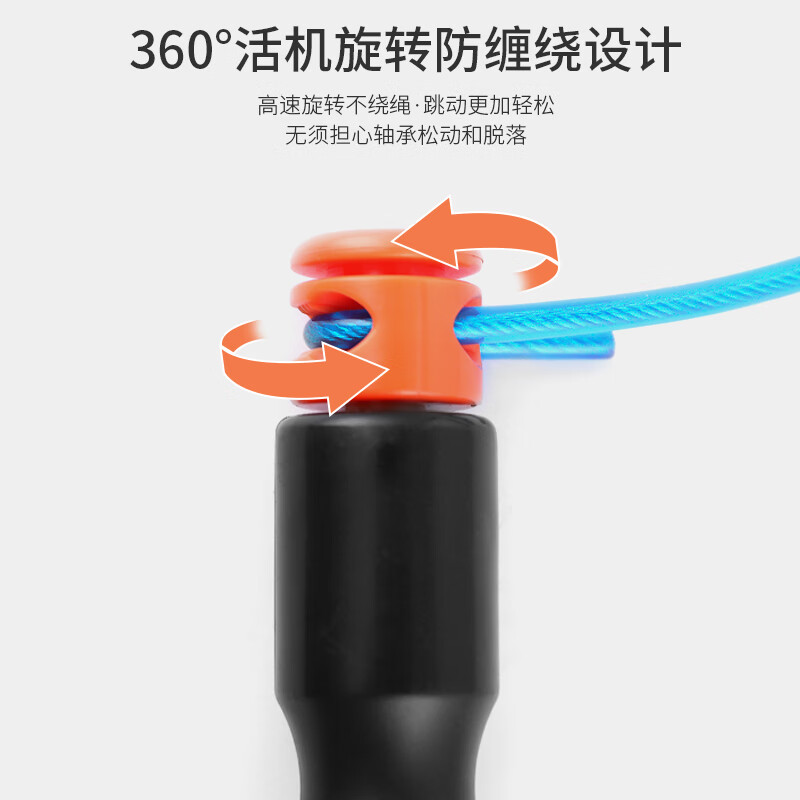 汇海中考专用跳绳初中生体育考试电子计时计数训练钢丝绳3米小学生体测绳 计时计数款3米绳